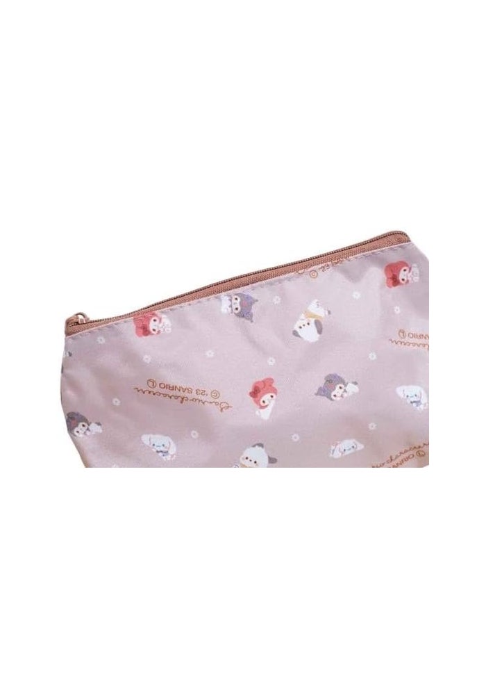 DAISO Sanrio Trapezoid Pouch - Pink Cosmetic & Accessory Bag - Image 4